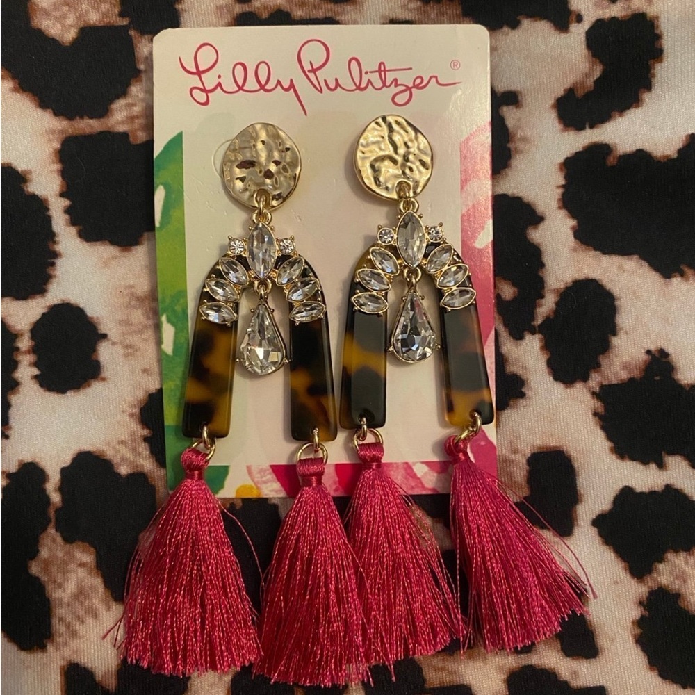 Lilly Pulitzer Strut your Stuff Statement earrings.